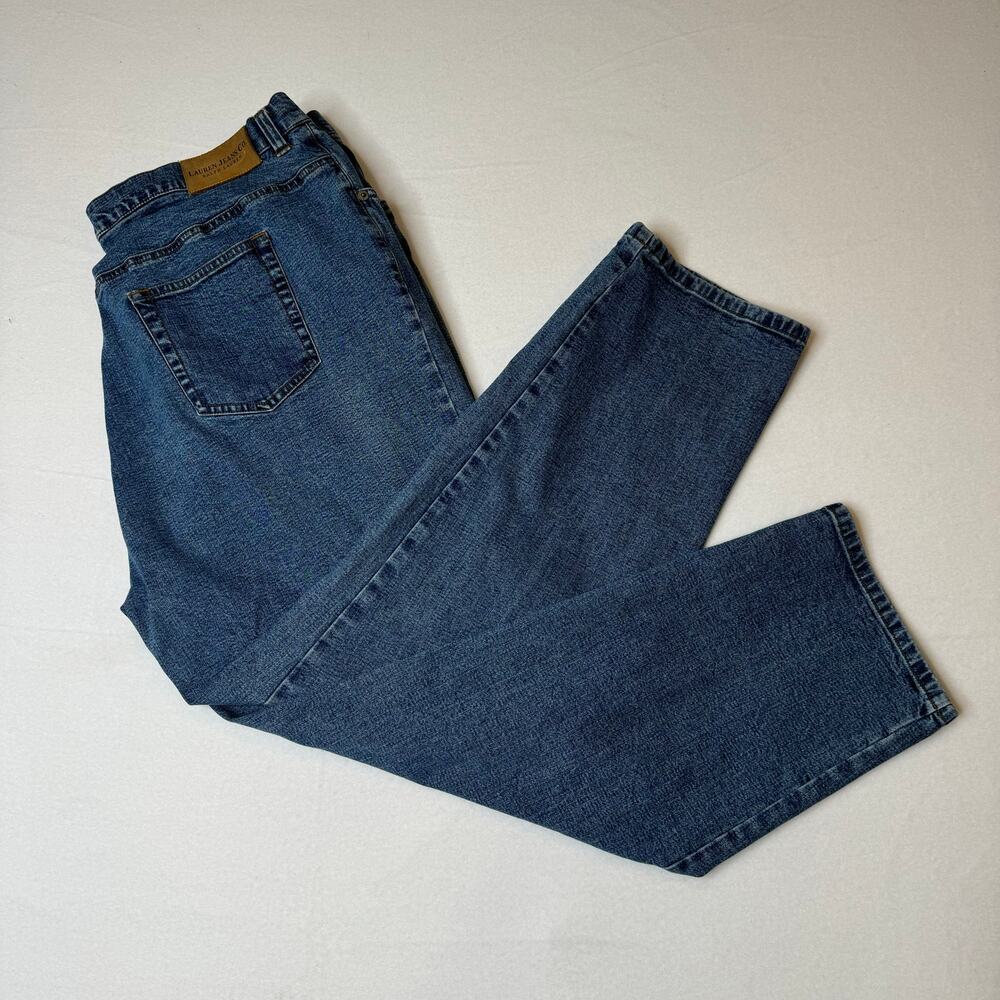 Lauren Jeans Co Ralph Lauren Women Petite Denim Jeans Size 18WP 5 Pocket stretch